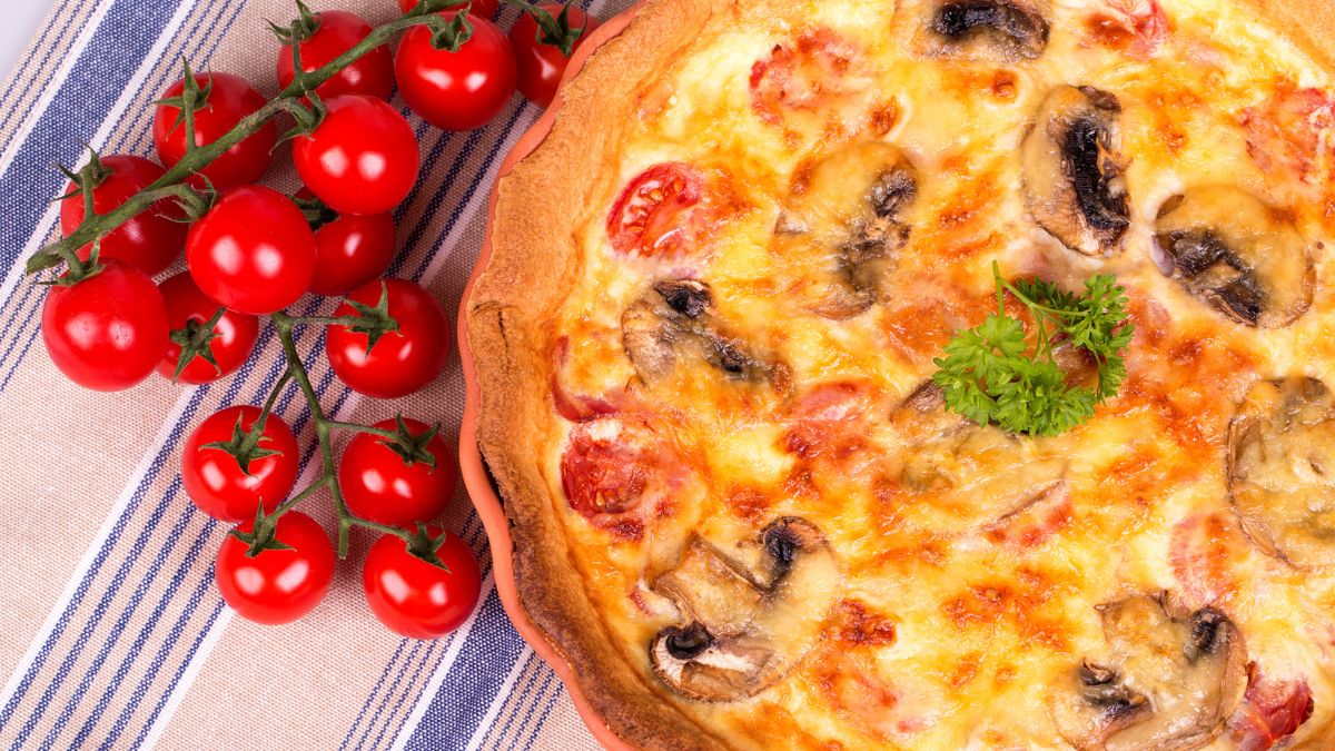 Garlic Mushroom and Tomato Tart Recipe