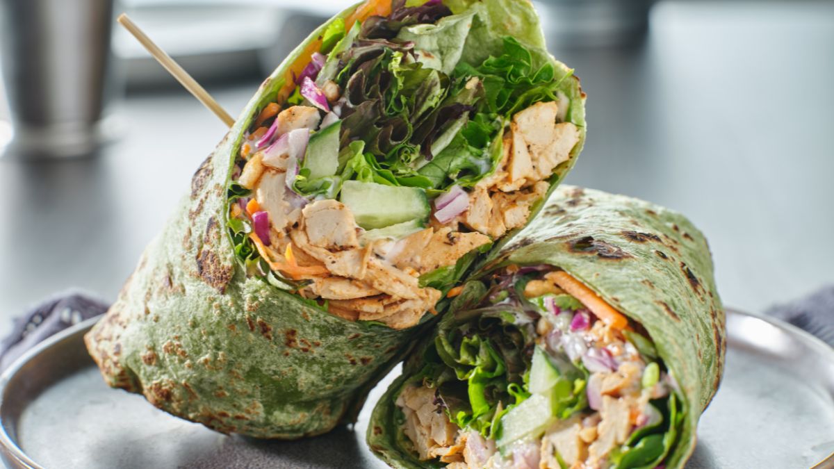 Ginger Chicken Salad Wraps