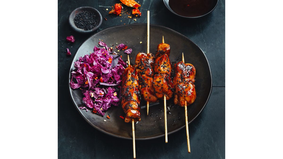 Canada Day Maple-Garlic Grilled Chicken Skewers
