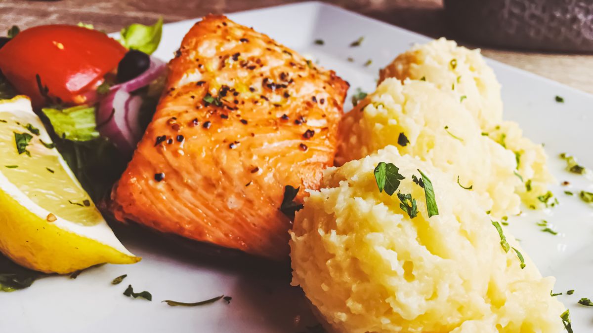 Maple-Glazed Salmon Plated