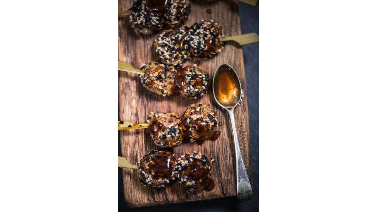 Grilled Ginger-Sesame Chicken Skewers