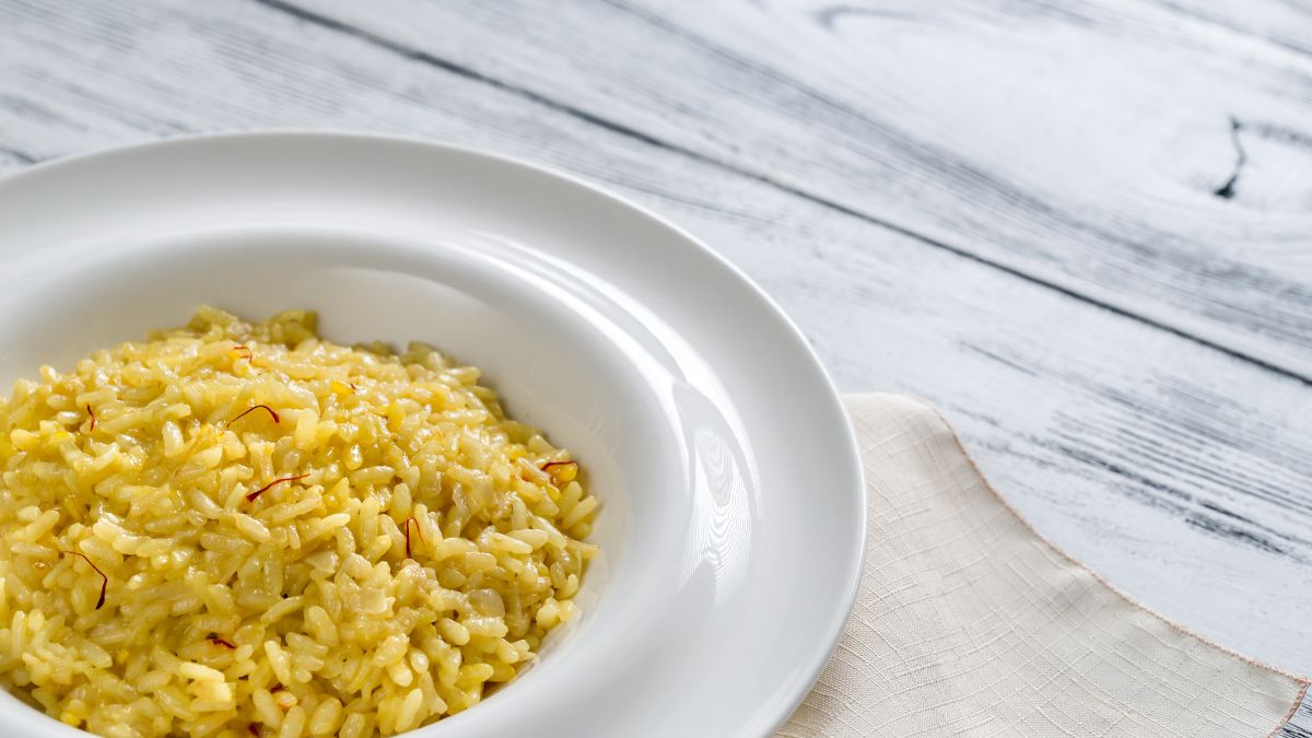 Finished Saffron Risotto