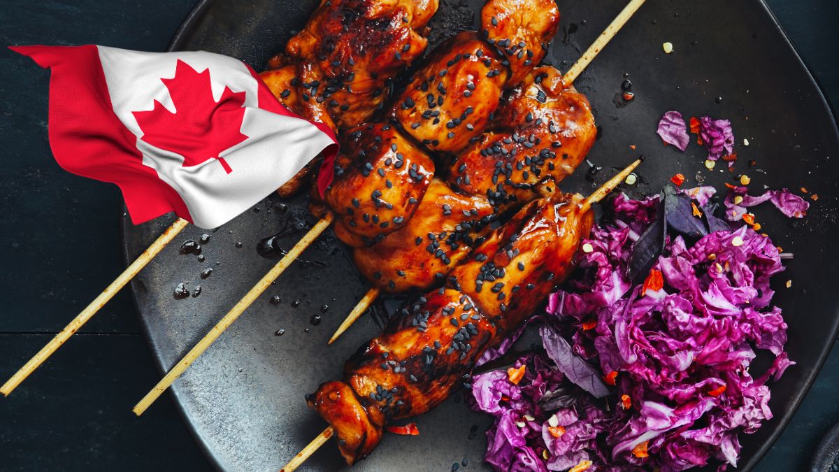 Canada Day Maple-Garlic Grilled Chicken Skewers