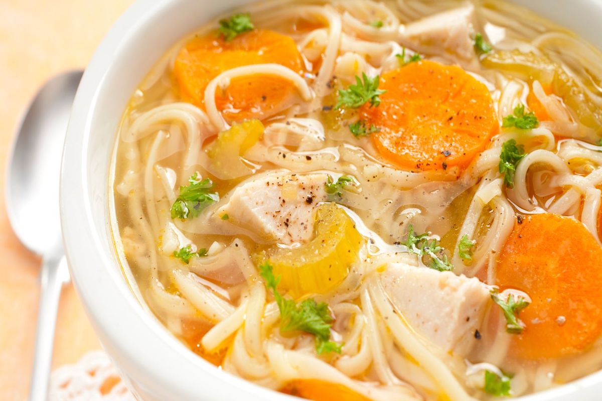 Leftover Reinvention: Turkey Noodle Soup with Ginger and Vegetables